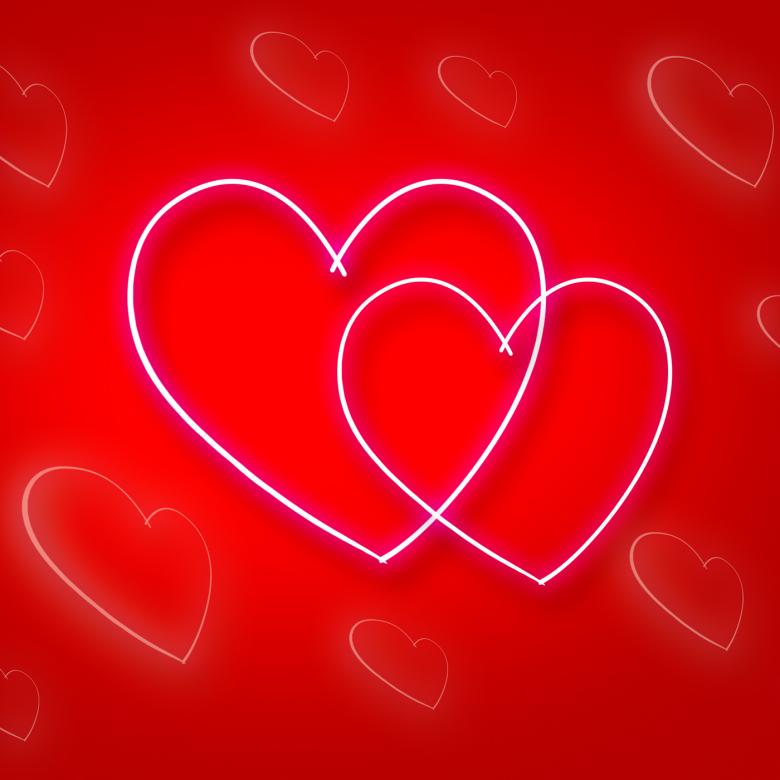 Free stock image of Intertwinted Hearts Shows Valentines Day And Background created by Stuart Miles