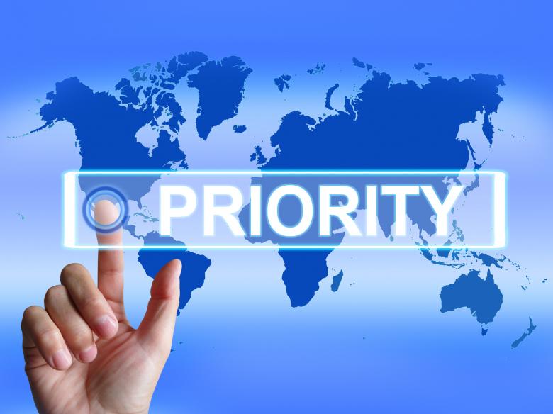 Free stock image of Priority Map Shows Superiority or Preference in Importance Worldwide created by Stuart Miles