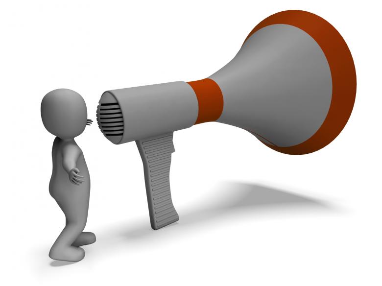 Free stock image of Loud Hailer Character Shows Announcing Explaining And Megaphone created by Stuart Miles
