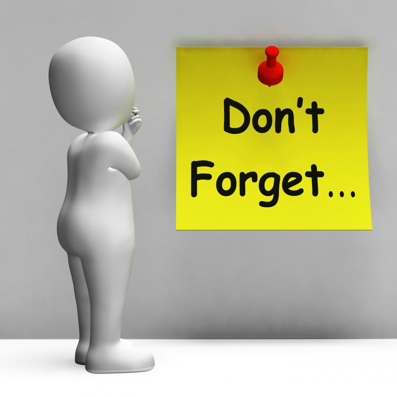 Free stock image of Dont Forget Note Means Important Remember Forgetting created by Stuart Miles