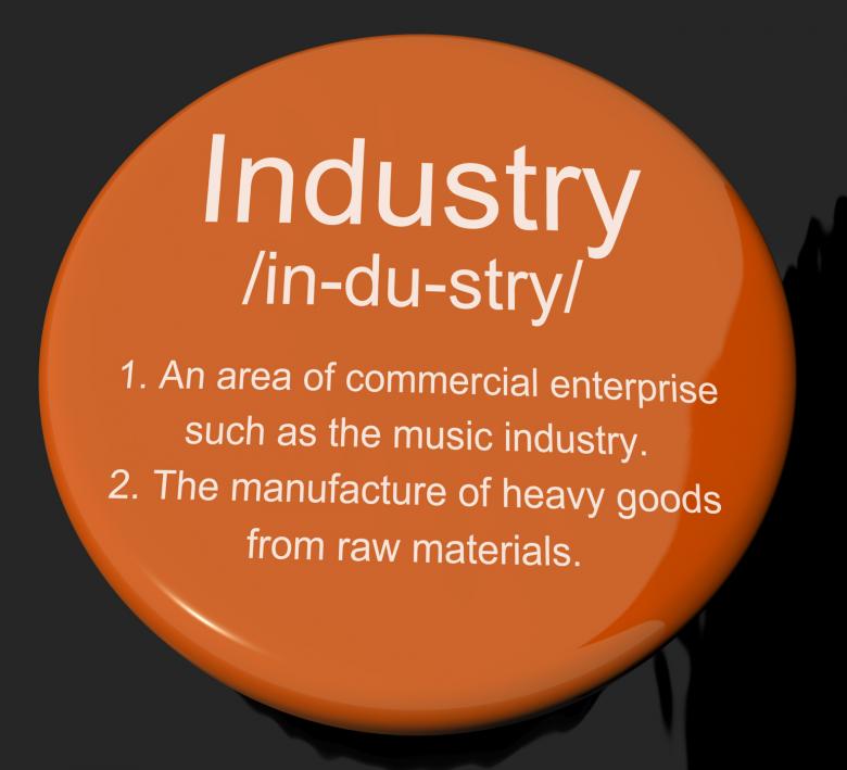 Free stock image of Industry Definition Button Showing Engineering Construction Or Factori created by Stuart Miles