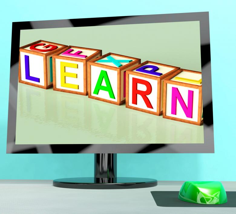Free stock image of Learn Blocks On Computer Screen Showing Online Kids Education created by Stuart Miles