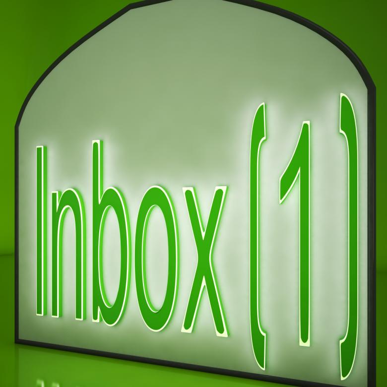 Free stock image of Inbox One Sign Showing Electronic Mail Inbox created by Stuart Miles