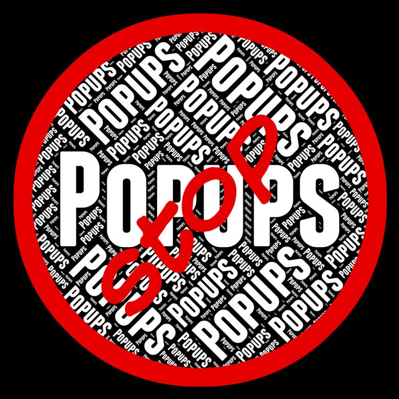 Free stock image of Stop Popups Shows Pop-Up Window And Advertisement created by Stuart Miles