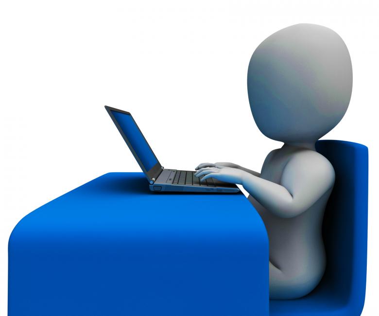 Free stock image of Office Worker And Computer Showing Typing created by Stuart Miles