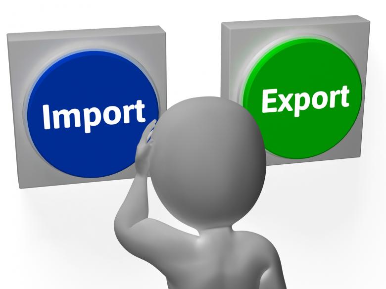 Free stock image of Import Export Buttons Show International Cargo Trade created by Stuart Miles