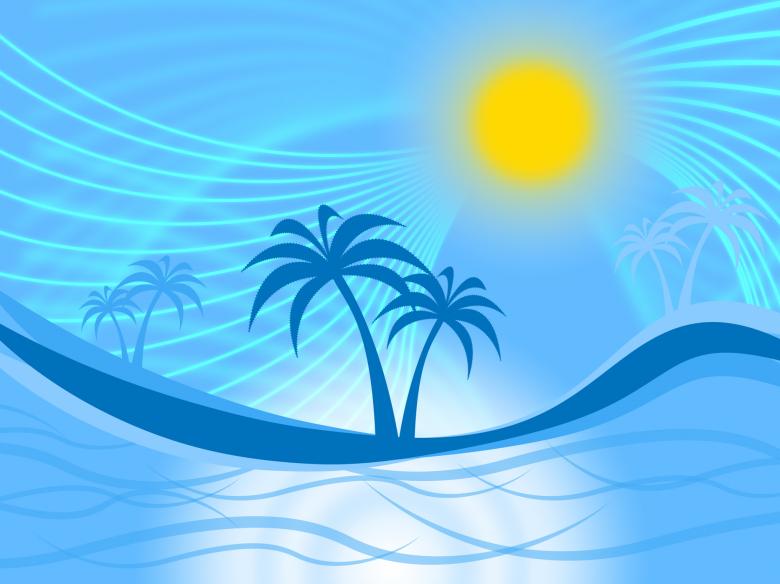 Free stock image of Palm Tree Indicates Tropical Climate And Coastline created by Stuart Miles