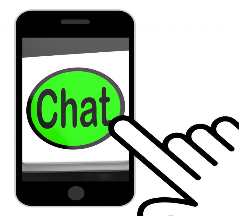 Free stock image of Chat Button Displays Talking Typing Or Texting created by Stuart Miles