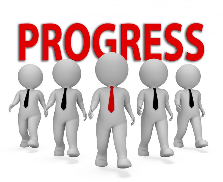 Free stock image of Progress Businessmen Shows Improvement Growth 3d Rendering created by Stuart Miles