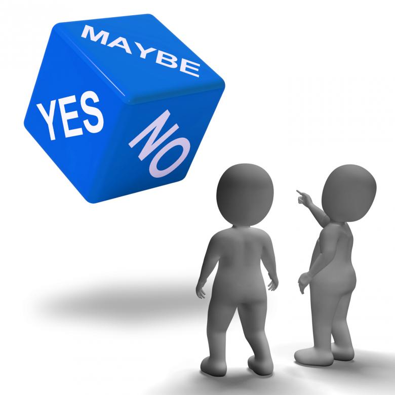 Free stock image of Maybe Yes No Dice Represents Uncertainty And Decisions created by Stuart Miles