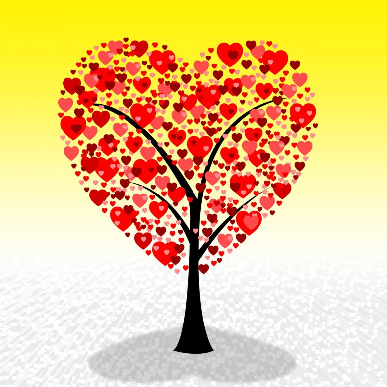 Free stock image of Tree Hearts Represents Valentine Day And Environment created by Stuart Miles