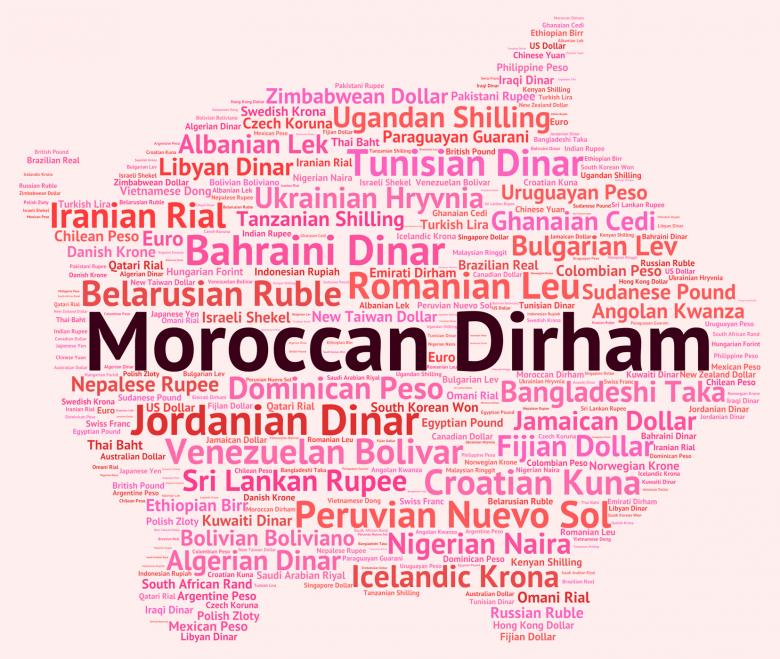 Free stock image of Moroccan Dirham Shows Morocco Dirhams And Exchange created by Stuart Miles