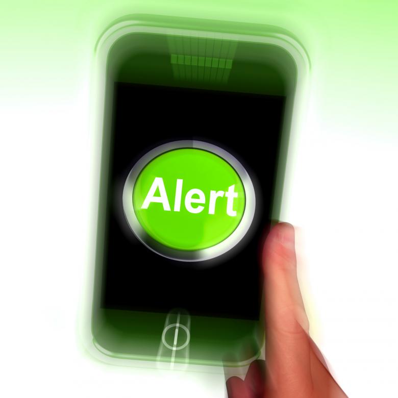 Free stock image of Alert Mobile Shows Alerting Notification Or Reminder created by Stuart Miles