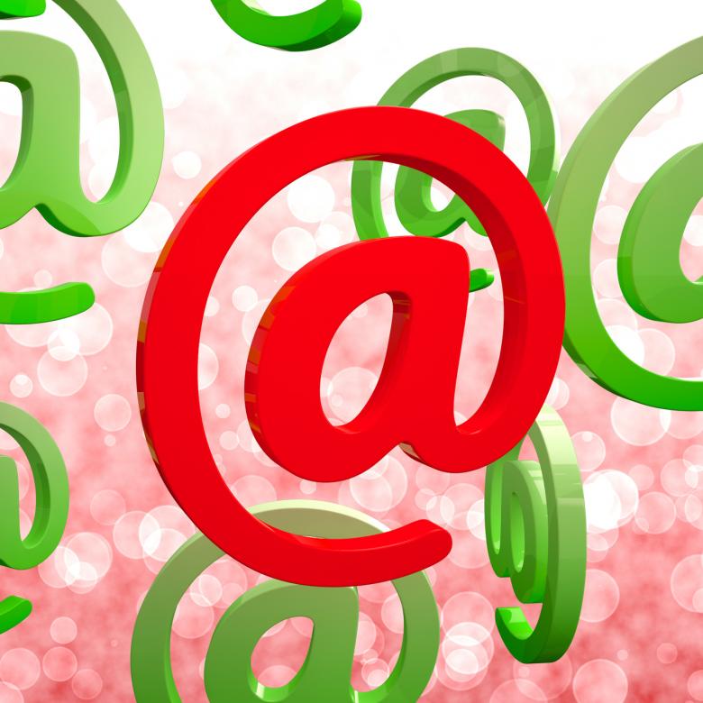 Free stock image of At Sign Means Email Correspondence on Web created by Stuart Miles