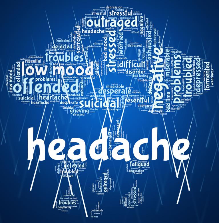 Free stock image of Headache Word Represents Cephalalgia Headaches And Wordcloud created by Stuart Miles