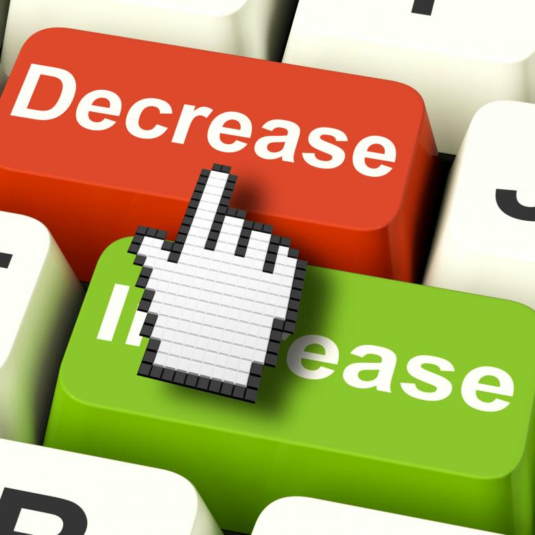 Free stock image of Decrease Reducing Keys Shows Decreasing Or Down Online created by Stuart Miles