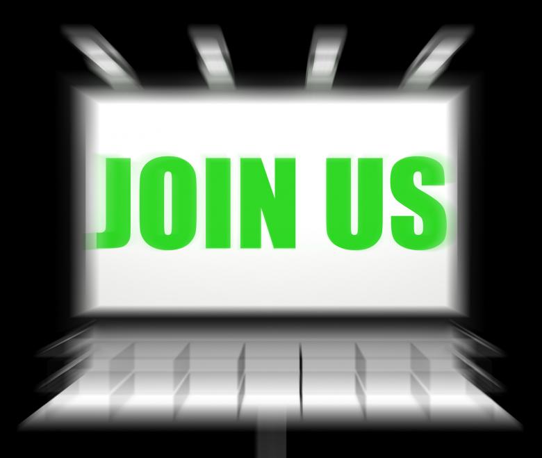 Free stock image of Join Us Sign Displays Enlisting Subscribing and Joining created by Stuart Miles