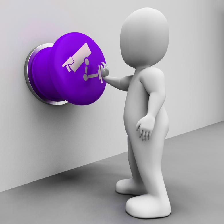 Free stock image of CCTV Camera Button Shows Surveillance And Security created by Stuart Miles