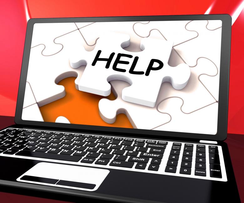 Free stock image of Help Laptop Shows Helping Service Helpdesk Or Support created by Stuart Miles