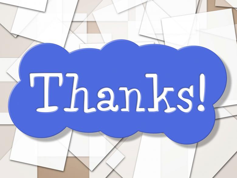 Free stock image of Sign Thanks Shows Display Message And Grateful created by Stuart Miles