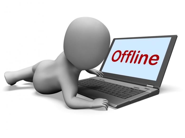 Free stock image of Offline Character Laptop Shows Www Communication Status Disconnected created by Stuart Miles