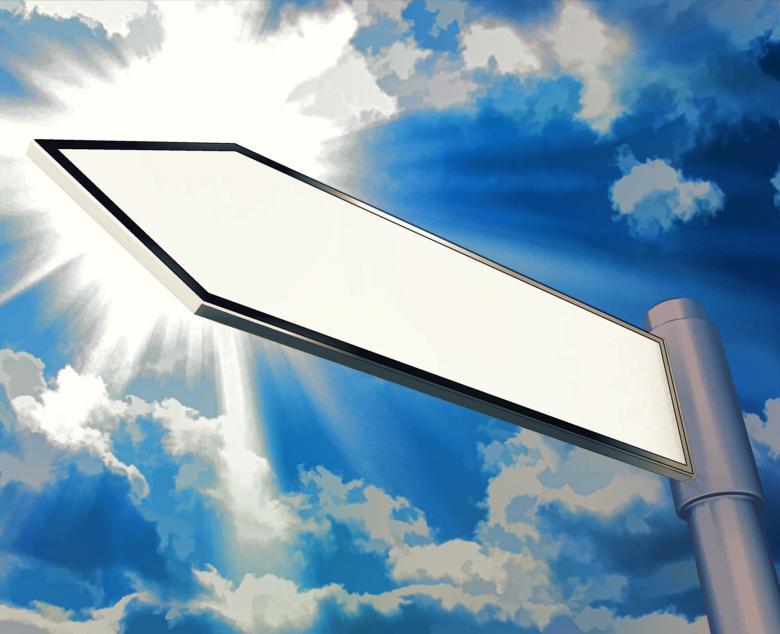 Free stock image of Blank Road Sign Shows Copy space For Message created by Stuart Miles