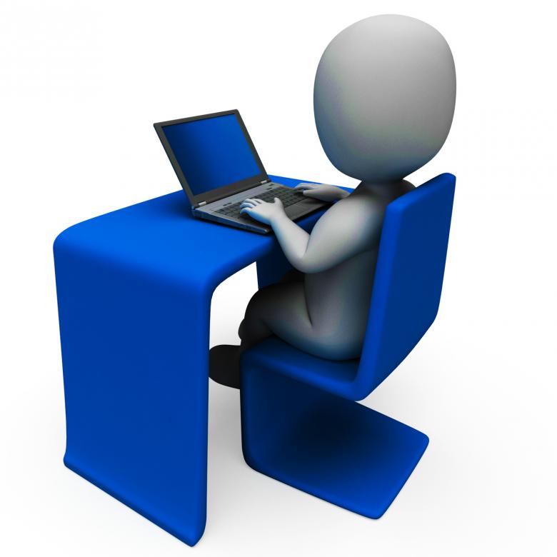 Free stock image of Office Worker And Computer Shows Typing created by Stuart Miles