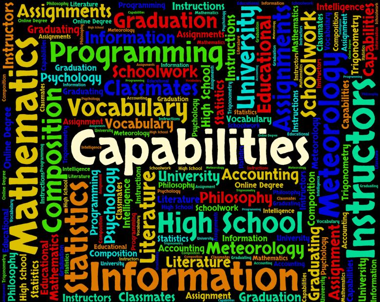 Free stock image of Capabilities Word Means Aptness Ability And Aptitude created by Stuart Miles