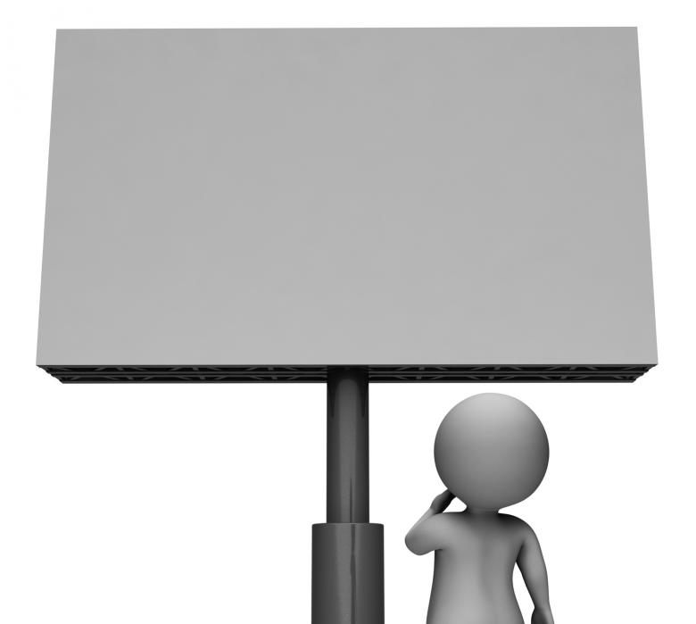 Free stock image of Blank Sign Shows Text Space And Board 3d Rendering created by Stuart Miles