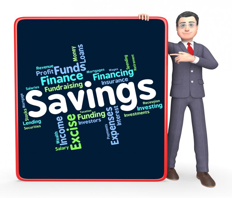 Free stock image of Savings Word Means Save Wealth And Monetary created by Stuart Miles