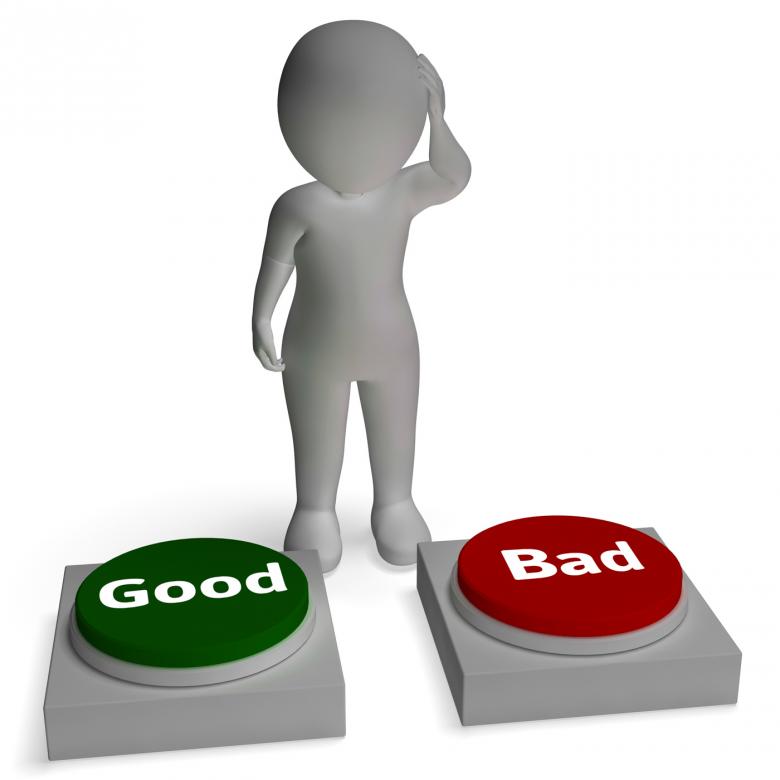 Free stock image of Good Bad Buttons Shows Approve Or Reject created by Stuart Miles