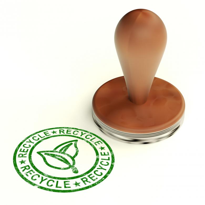 Free stock image of Recycle Stamp Showing Renewable And Eco friendly created by Stuart Miles