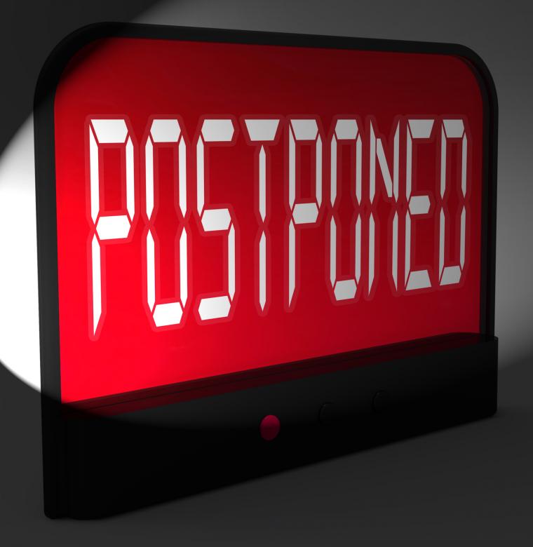 Free stock image of Postponed Digital Clock Means Delayed Until Later Time created by Stuart Miles