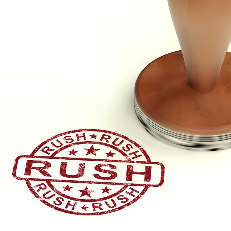 Free stock image of Rush Stamp Shows Speedy Urgent Express Delivery created by Stuart Miles
