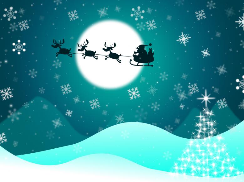Free stock image of Xmas Tree Means Full Moon And Christmas created by Stuart Miles