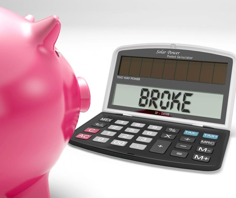 Free stock image of Broke Calculator Shows Financial Problem And Poverty created by Stuart Miles