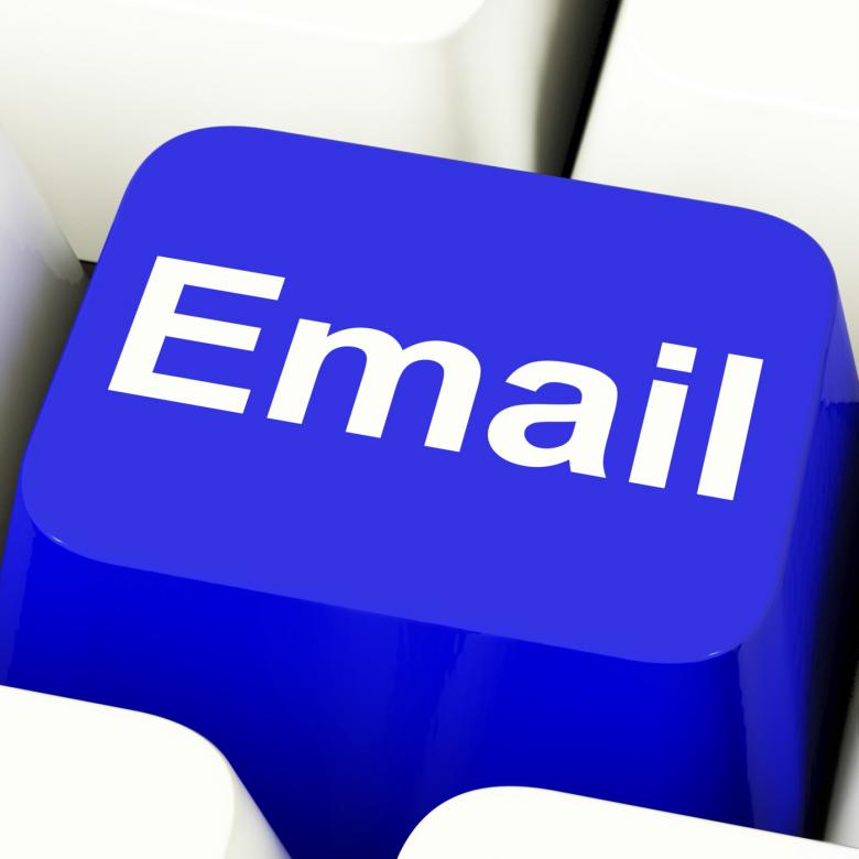 Free stock image of Email Computer Key In Blue For Emailing Or Contacting created by Stuart Miles