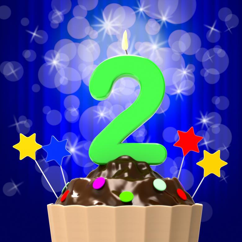 Free stock image of Two Second Indicates Happy Birthday And 2Nd created by Stuart Miles