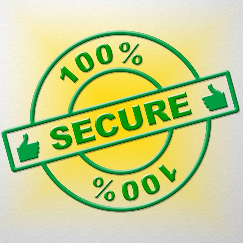 Free stock image of Hundred Percent Secure Shows Password Encryption And Completely created by Stuart Miles
