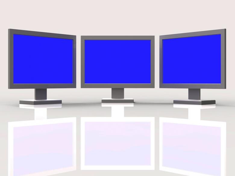 Free stock image of Copyspace Monitors Represents Flat Screen And Connection created by Stuart Miles