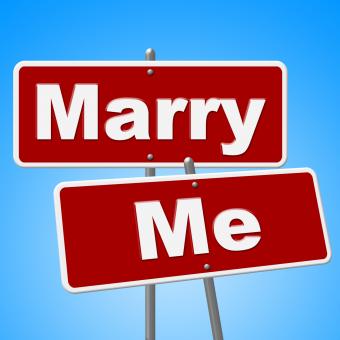 Marry Me Signs Indicates Get Married And Advertisement - Free Stock Photo