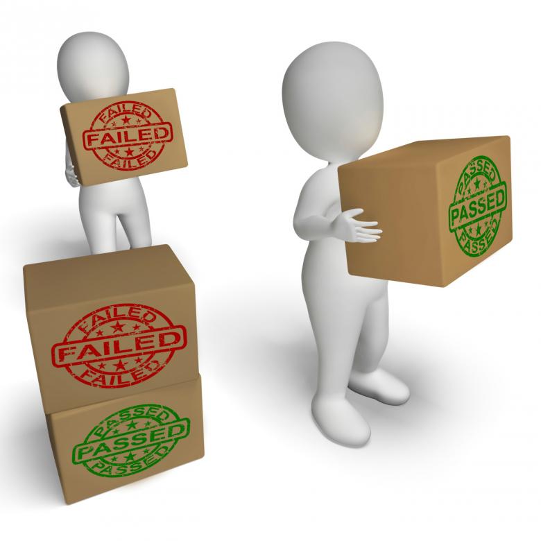 Free stock image of Passed And Failed Boxes Show Product Testing Or Verification created by Stuart Miles