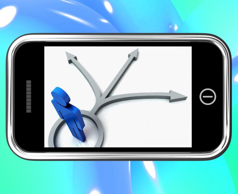 Free stock image of Boy Directions On Smartphone Showing Direction Choice created by Stuart Miles
