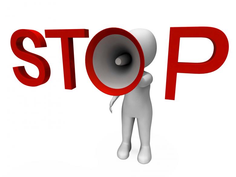Free stock image of Stop Hailer Shows Halt Warning Refuse And Warn created by Stuart Miles