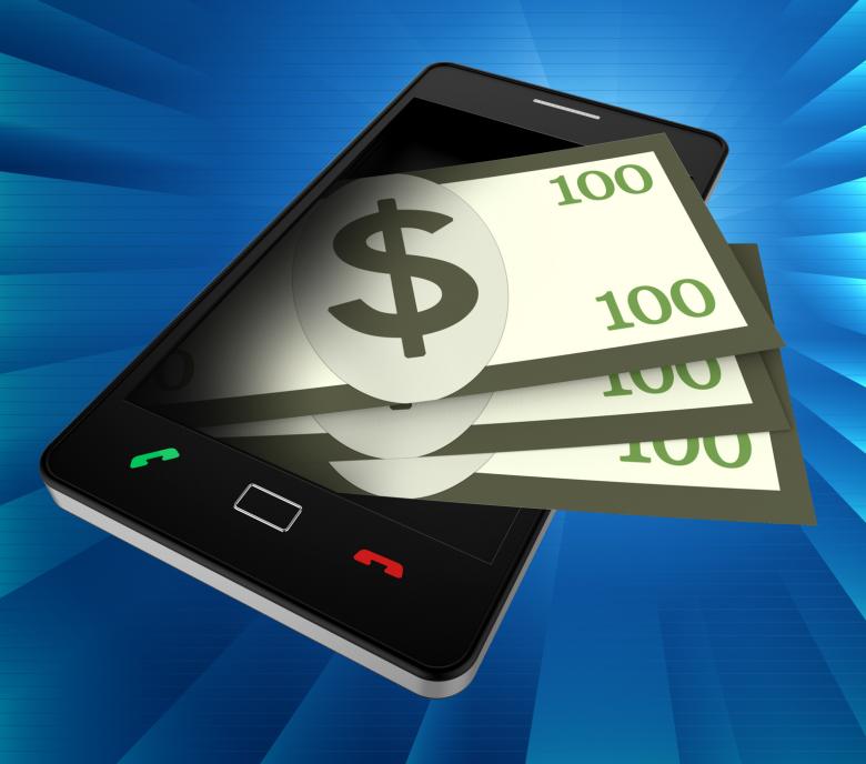 Free stock image of Phone Dollars Indicates World Wide Web And Banking created by Stuart Miles