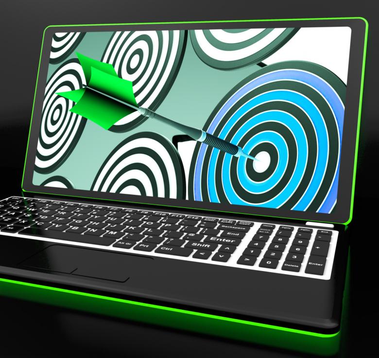 Free stock image of Target Hit On Laptop Showing Online Archery Or Shooting created by Stuart Miles