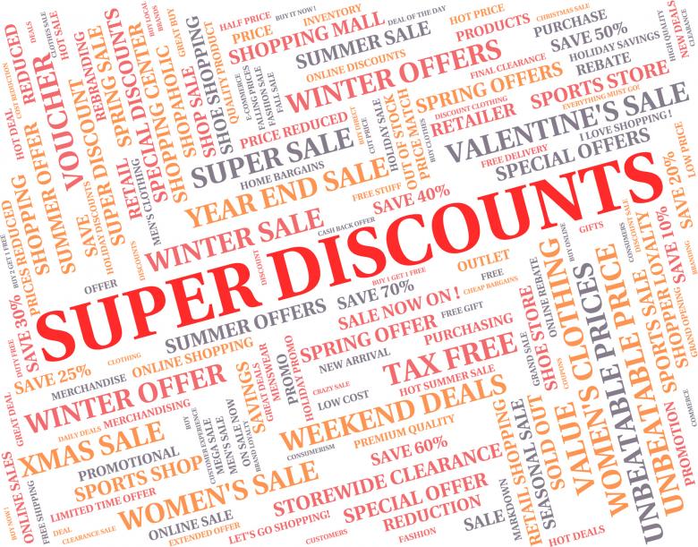 Free stock image of Super Discounts Represents Good Reduction And Save created by Stuart Miles