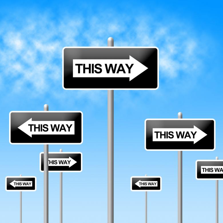Free stock image of This Way Sign Represents Choice Direction And Signboard created by Stuart Miles