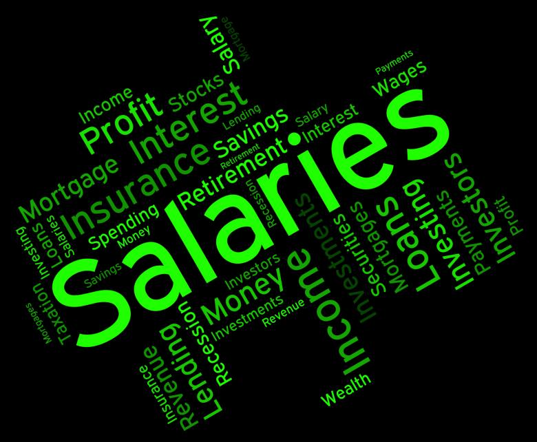 Free stock image of Salaries Word Shows Remuneration Pay And Text created by Stuart Miles