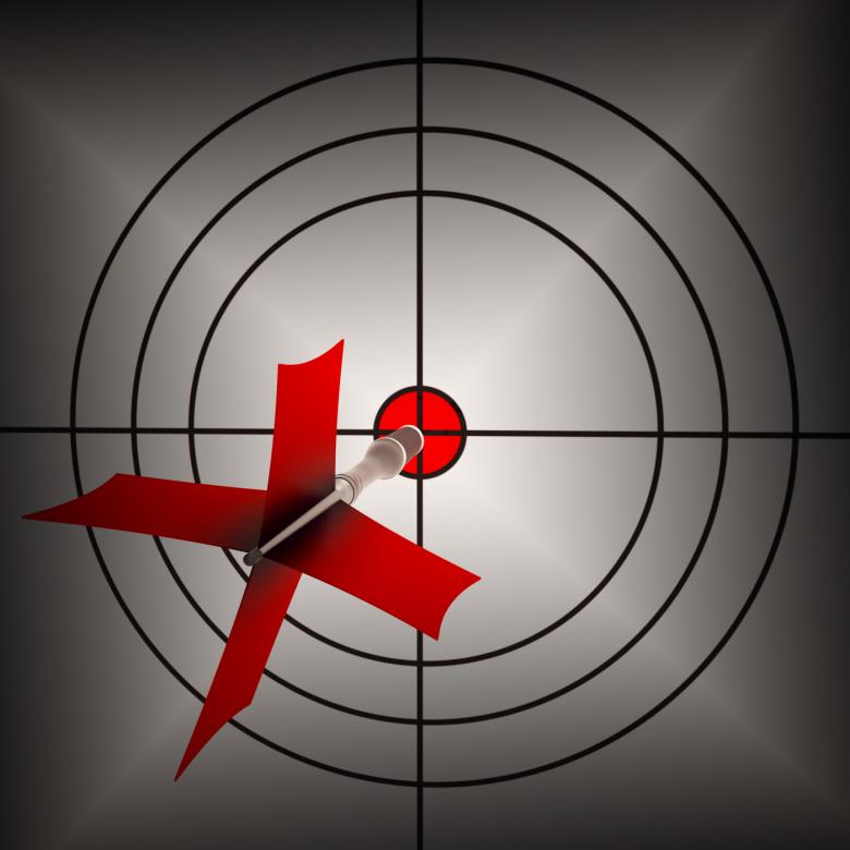 Free stock image of Arrow Aiming On Dartboard Shows Aiming Accuracy created by Stuart Miles
